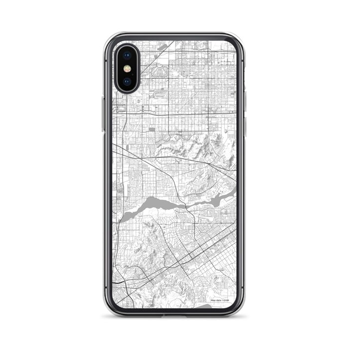 Custom iPhone X/XS Jurupa Valley California Map Phone Case in Classic