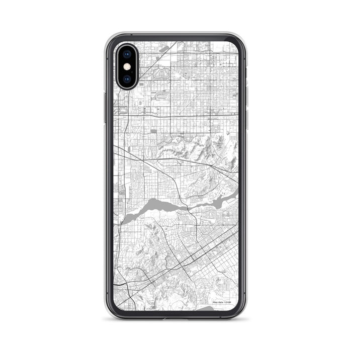 Custom iPhone XS Max Jurupa Valley California Map Phone Case in Classic