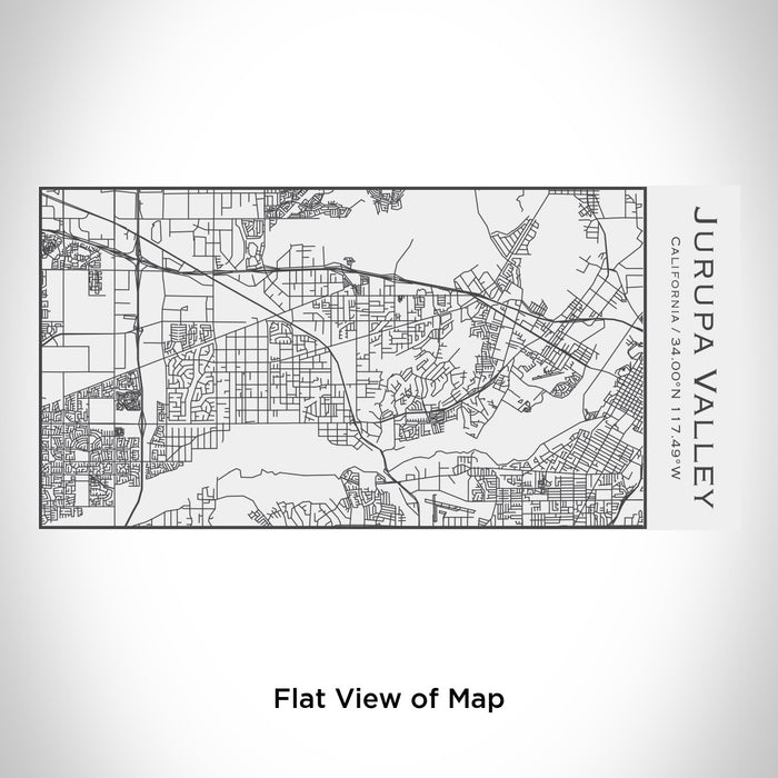 Rendered View of Jurupa Valley California Map Engraving on 17oz Stainless Steel Insulated Cola Bottle in White