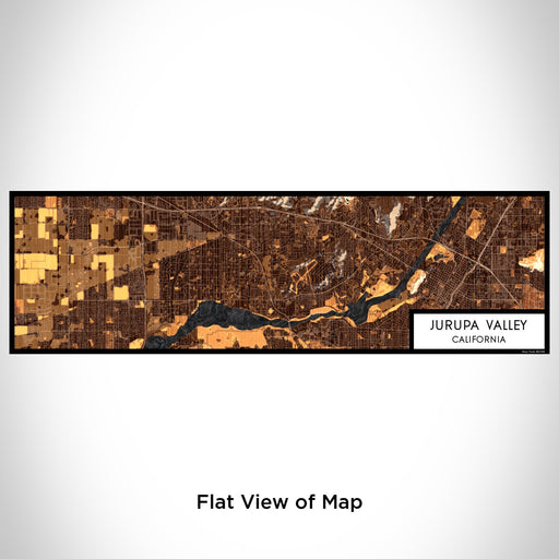 Flat View of Map Custom Jurupa Valley California Map Enamel Mug in Ember