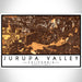 Jurupa Valley California Map Print Landscape Orientation in Ember Style With Shaded Background