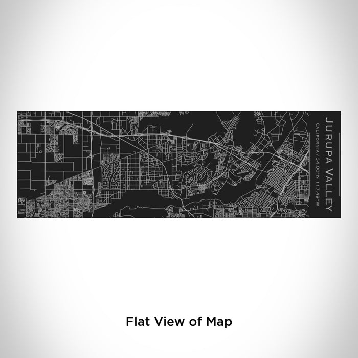 Rendered View of Jurupa Valley California Map Engraving on 10oz Stainless Steel Insulated Cup with Sliding Lid in Black
