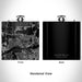 Rendered View of Jurupa Valley California Map Engraving on 6oz Stainless Steel Flask in Black