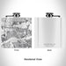 Rendered View of Jurupa Valley California Map Engraving on 6oz Stainless Steel Flask in White