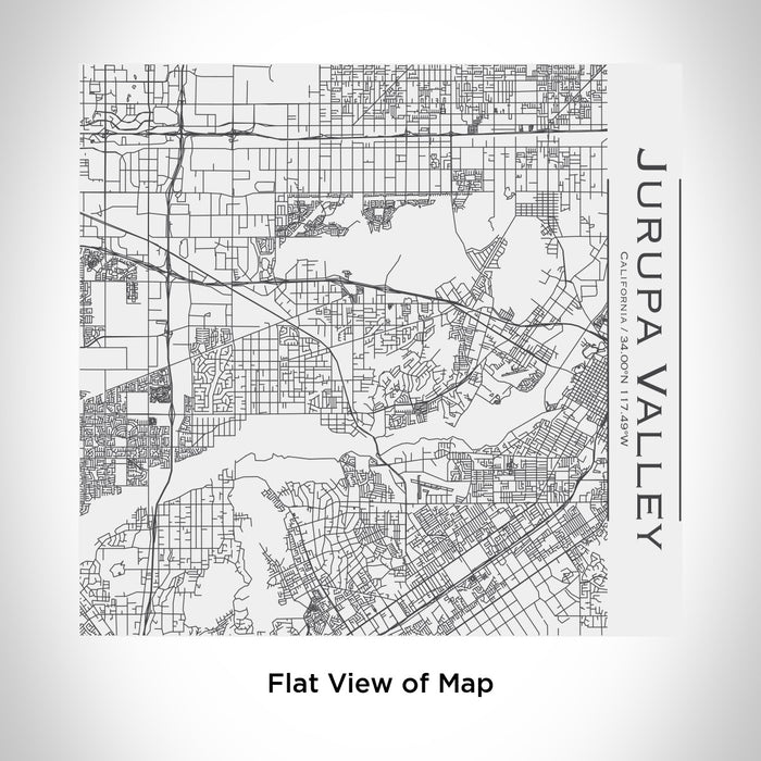 Rendered View of Jurupa Valley California Map Engraving on 17oz Stainless Steel Insulated Tumbler in White