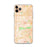 Custom iPhone 11 Pro Max Jurupa Valley California Map Phone Case in Watercolor