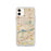 Custom iPhone 11 Jurupa Valley California Map Phone Case in Woodblock