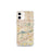Custom iPhone 12 mini Jurupa Valley California Map Phone Case in Woodblock
