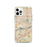Custom iPhone 12 Pro Jurupa Valley California Map Phone Case in Woodblock