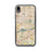 Custom iPhone XR Jurupa Valley California Map Phone Case in Woodblock