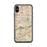 Custom iPhone X/XS Jurupa Valley California Map Phone Case in Woodblock