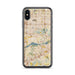 Custom iPhone X/XS Jurupa Valley California Map Phone Case in Woodblock