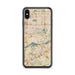 Custom iPhone XS Max Jurupa Valley California Map Phone Case in Woodblock