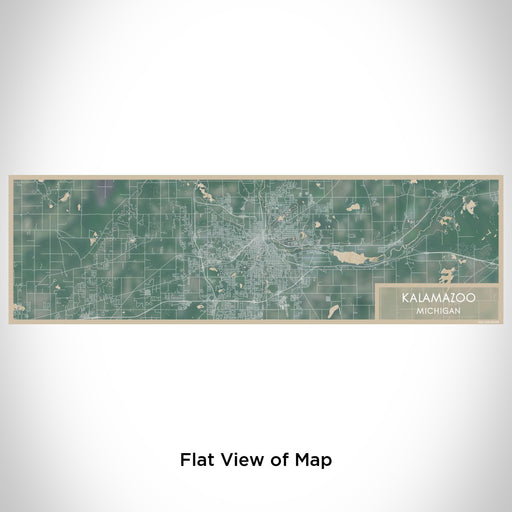 Flat View of Map Custom Kalamazoo Michigan Map Enamel Mug in Afternoon