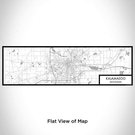 Flat View of Map Custom Kalamazoo Michigan Map Enamel Mug in Classic