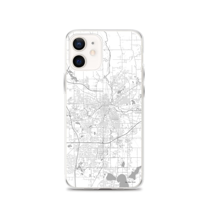 Custom Kalamazoo Michigan Map iPhone 12 Phone Case in Classic