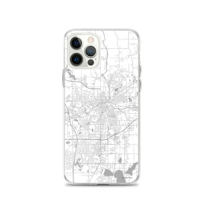 Custom Kalamazoo Michigan Map iPhone 12 Pro Phone Case in Classic