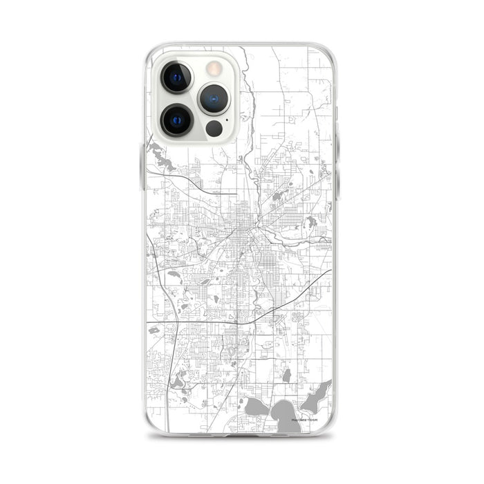 Custom Kalamazoo Michigan Map iPhone 12 Pro Max Phone Case in Classic