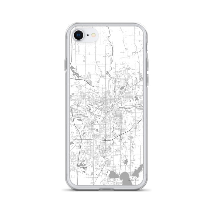 Custom Kalamazoo Michigan Map iPhone SE Phone Case in Classic