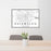 24x36 Kalamazoo Michigan Map Print Landscape Orientation in Classic Style Behind 2 Chairs Table and Potted Plant
