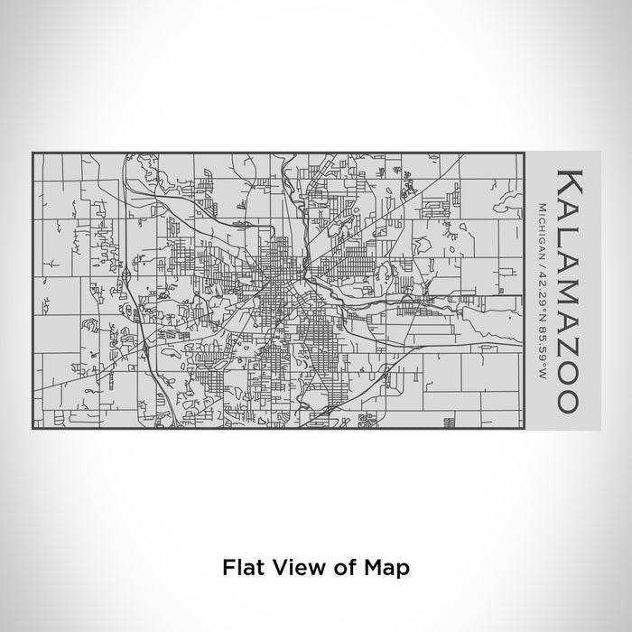 Rendered View of Kalamazoo Michigan Map Engraving on 17oz Stainless Steel Insulated Cola Bottle