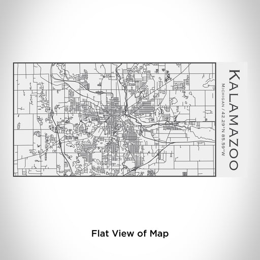 Rendered View of Kalamazoo Michigan Map Engraving on 17oz Stainless Steel Insulated Cola Bottle in White