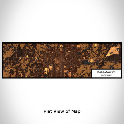 Flat View of Map Custom Kalamazoo Michigan Map Enamel Mug in Ember
