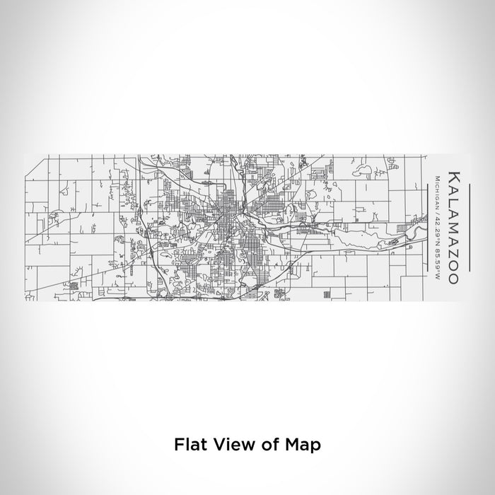 Rendered View of Kalamazoo Michigan Map Engraving on 10oz Stainless Steel Insulated Cup with Sliding Lid in White