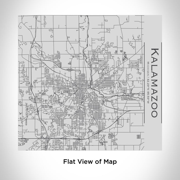 Rendered View of Kalamazoo Michigan Map Engraving on 17oz Stainless Steel Insulated Tumbler