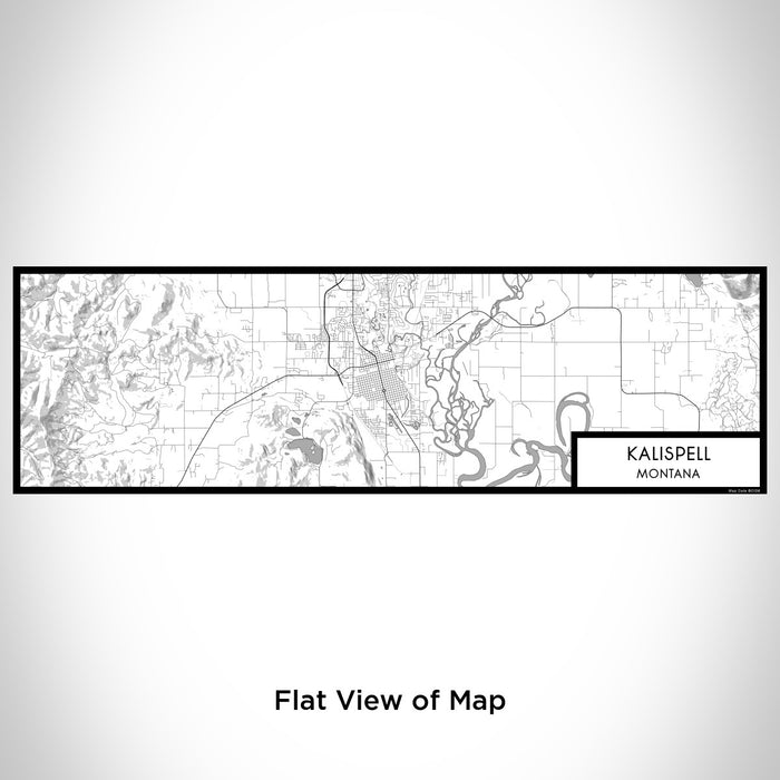 Flat View of Map Custom Kalispell Montana Map Enamel Mug in Classic