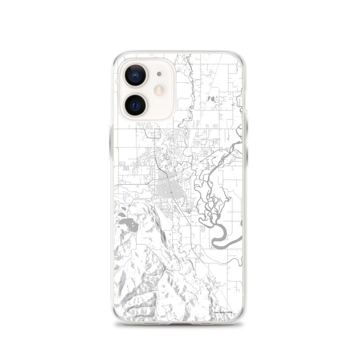 Custom Kalispell Montana Map iPhone 12 Phone Case in Classic