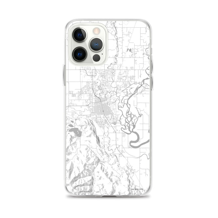 Custom Kalispell Montana Map iPhone 12 Pro Max Phone Case in Classic