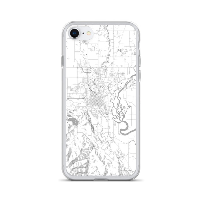 Custom Kalispell Montana Map iPhone SE Phone Case in Classic