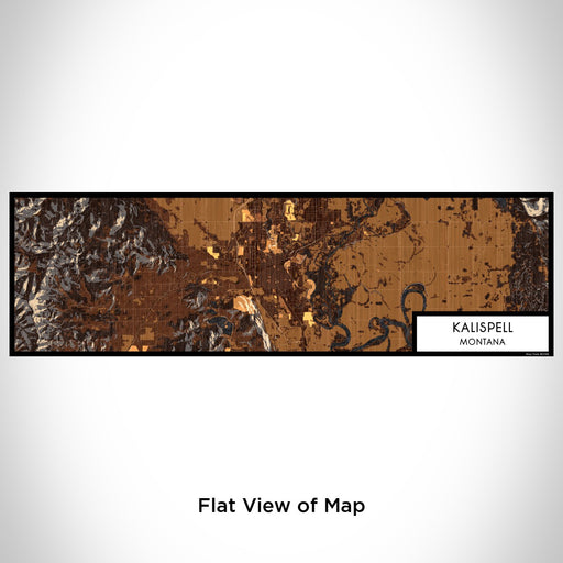 Flat View of Map Custom Kalispell Montana Map Enamel Mug in Ember