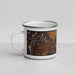 Left View Custom Kalispell Montana Map Enamel Mug in Ember