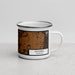 Right View Custom Kalispell Montana Map Enamel Mug in Ember