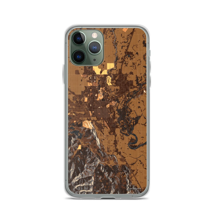 Custom Kalispell Montana Map Phone Case in Ember