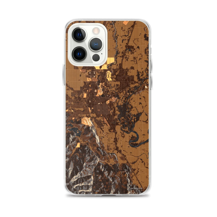Custom Kalispell Montana Map iPhone 12 Pro Max Phone Case in Ember