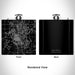 Rendered View of Kalispell Montana Map Engraving on 6oz Stainless Steel Flask in Black