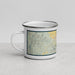Left View Custom Kalispell Montana Map Enamel Mug in Woodblock