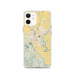 Custom Kalispell Montana Map iPhone 12 Phone Case in Woodblock