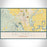 Kalispell Montana Map Print Landscape Orientation in Woodblock Style With Shaded Background