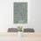 24x36 Kanab Utah Map Print Portrait Orientation in Afternoon Style Behind 2 Chairs Table and Potted Plant