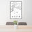 24x36 Kanab Utah Map Print Portrait Orientation in Classic Style Behind 2 Chairs Table and Potted Plant