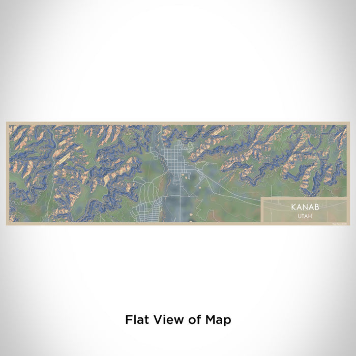 Flat View of Map Custom Kanab Utah Map Enamel Mug in Afternoon