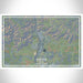Kanab Utah Map Print Landscape Orientation in Afternoon Style With Shaded Background