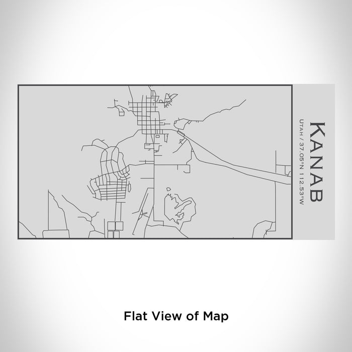 Rendered View of Kanab Utah Map Engraving on 17oz Stainless Steel Insulated Cola Bottle