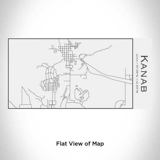 Rendered View of Kanab Utah Map Engraving on 17oz Stainless Steel Insulated Cola Bottle in White