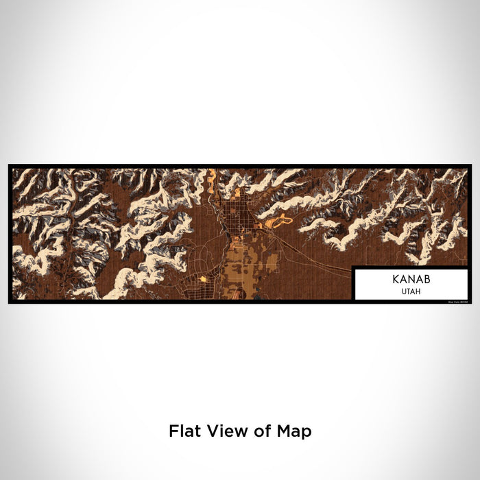 Flat View of Map Custom Kanab Utah Map Enamel Mug in Ember