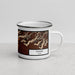 Right View Custom Kanab Utah Map Enamel Mug in Ember